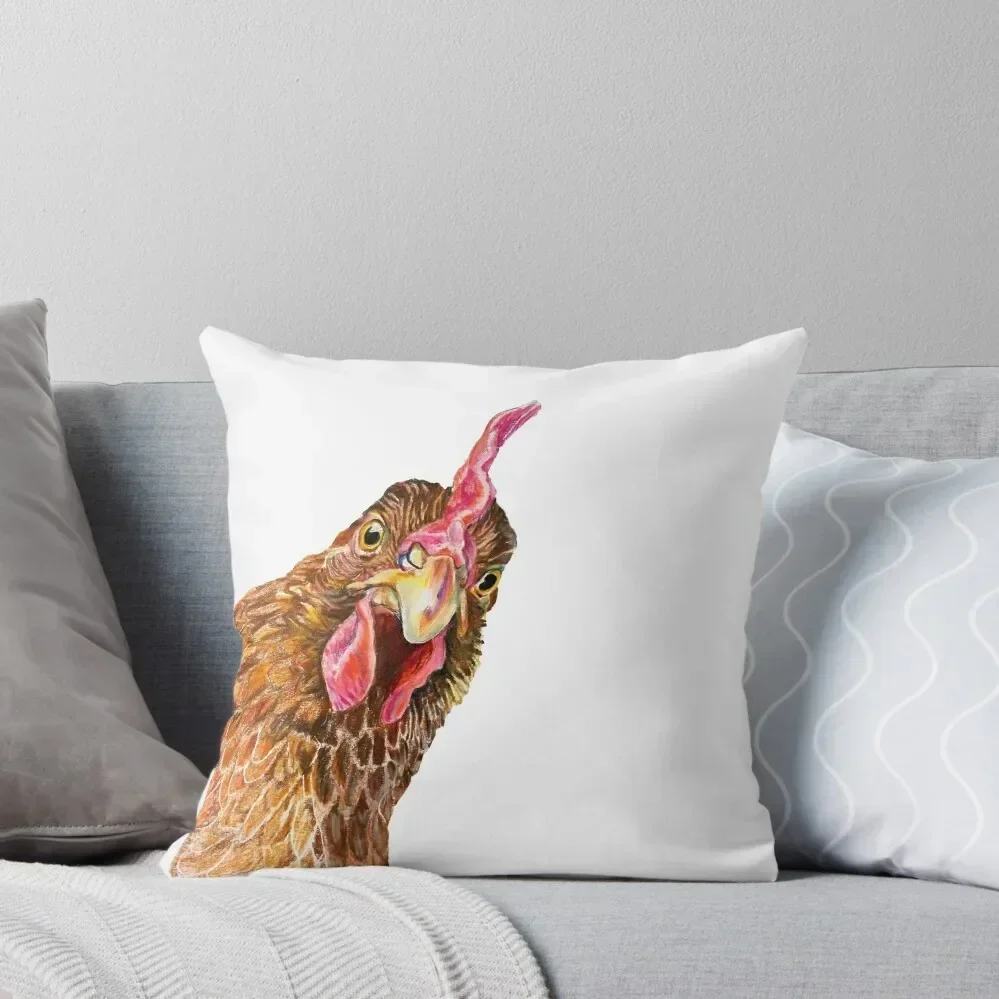 Peepen, the Golden Sex Link Hen Throw Throw Pillow Cushions Sofa Cushion pillow