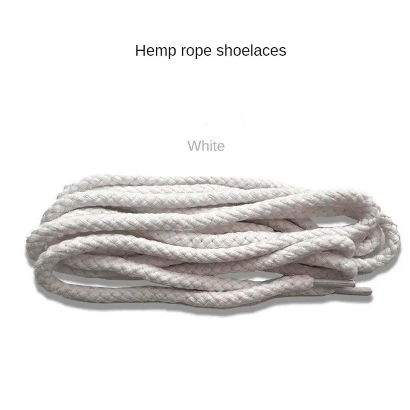 2Pairs Linen Cotton Shoe Laces Bold Round Shoelaces For Sneakers Laces Shoes Boot Shoelace Shoestrings Shoe Accessories