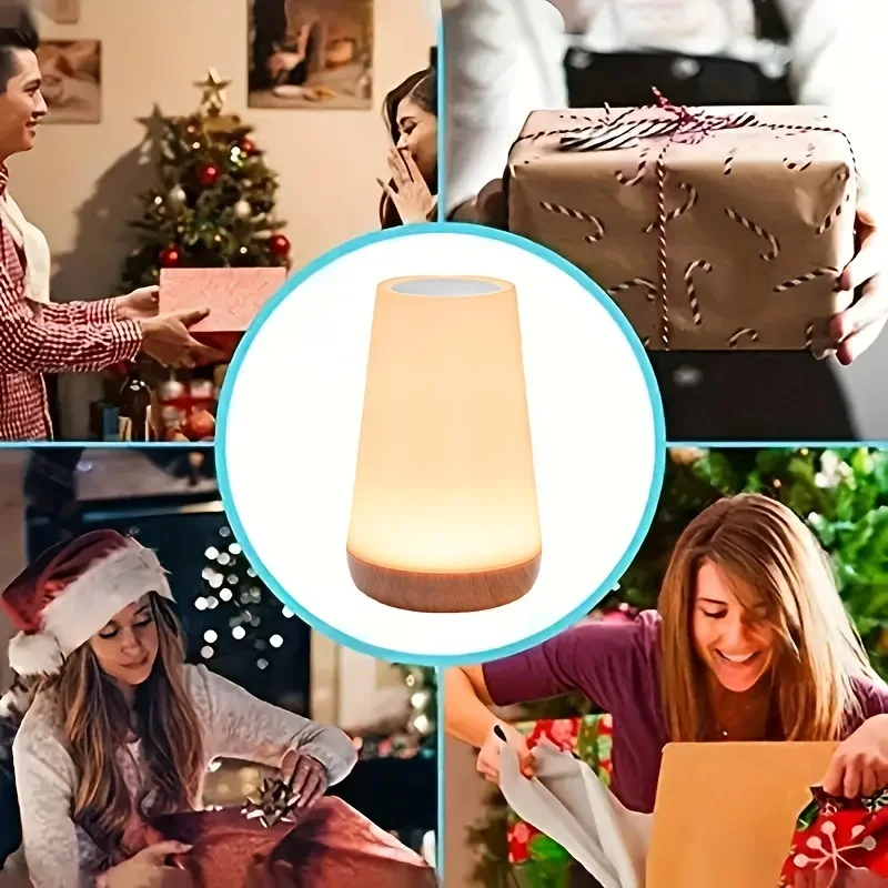 Touch RGB LED Night Lights Remote Control Dimmable Bedside Lamp USB Rechargeable 13 Colors Ambient Reading Camping Lamp Gifts