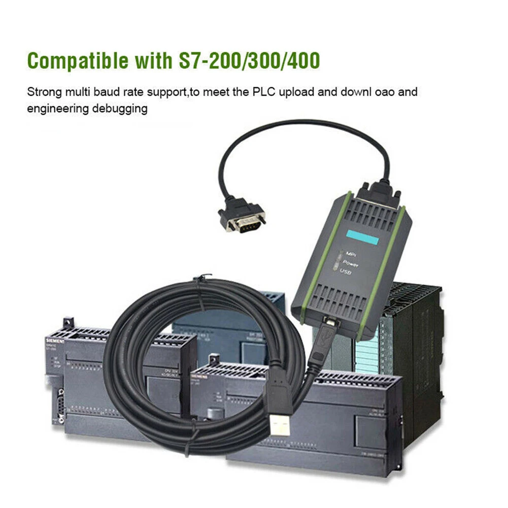 USB MPI Programming Cable Adapter For Siemens S7 200 300 400 PLC RS485 PPI Interface Win7 Driver Industrial Automation Tool