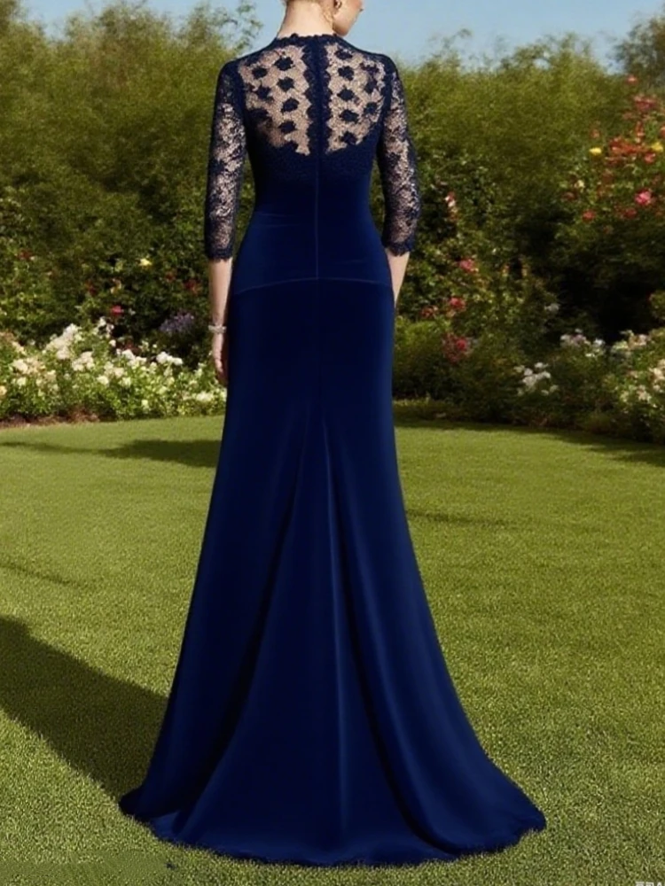 Abiti per la madre della sposa personalizzati A-line con scollo a V in chiffon con giacca Abiti lunghi per la madre dello sposo taglie forti Matrimonio