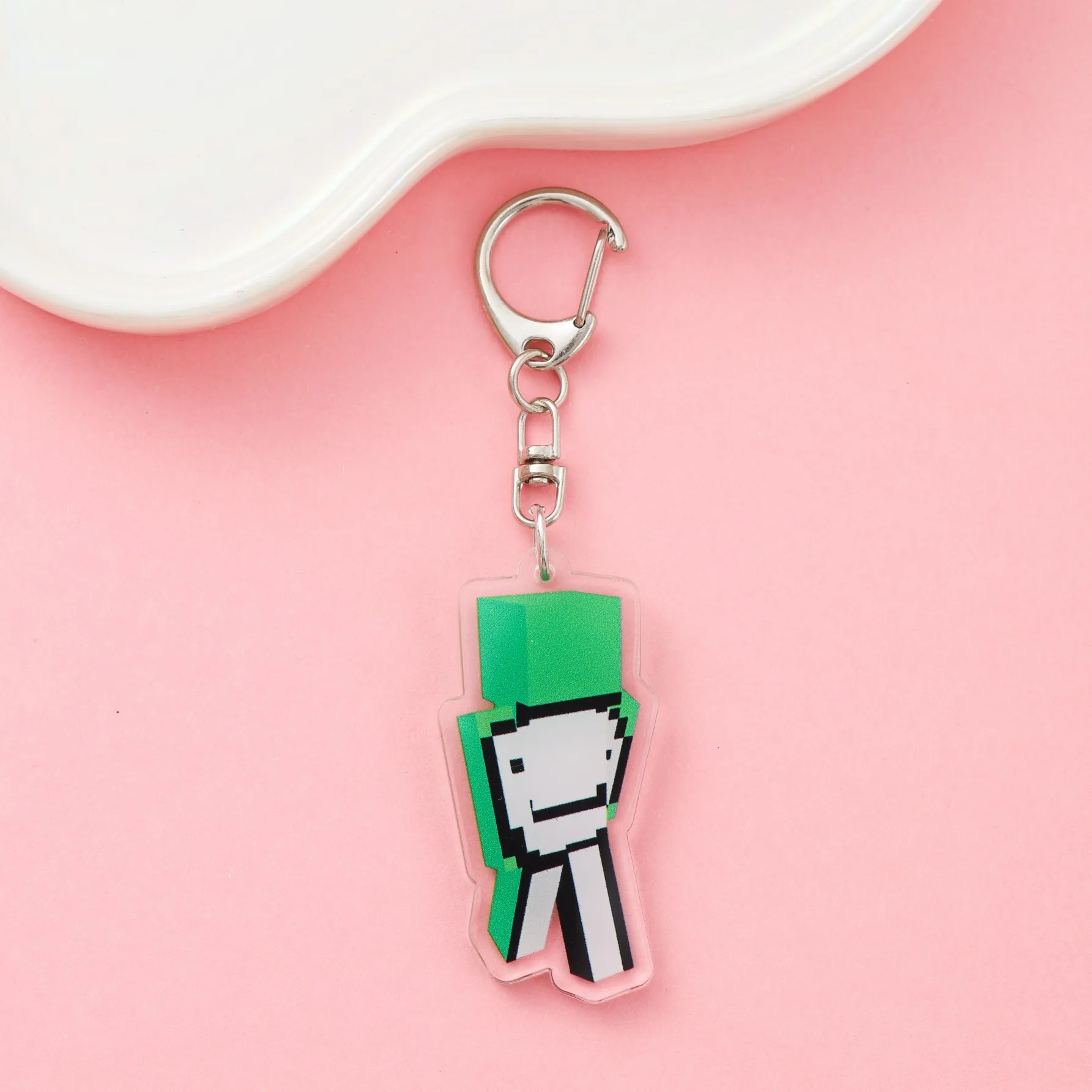 شخصيات اللعبة Minecraft الاكريليك سلسلة مفاتيح السيارة الملحقات العصرية حقيبة سحر ظهره قلادة حلقة رئيسية المشجعين الأصدقاء الهدايا