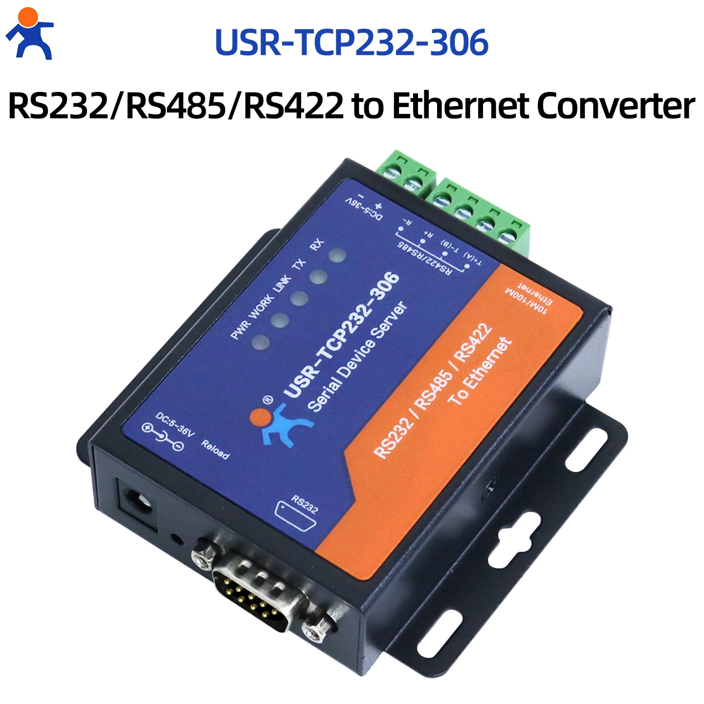rs232-rs485-rs422からイーサネットへのコンバーター-シリアルデバイスサーバー-シリアルtcp-ip-modbus-rtuからiotゲートウェイデータ-psur-usr-tcp232-306