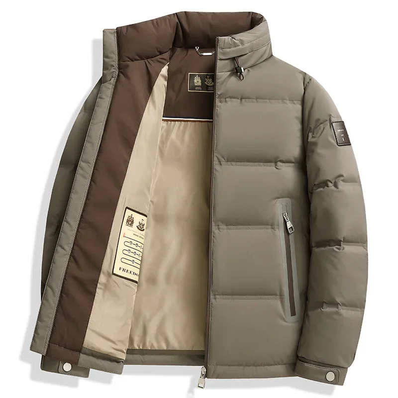 Goose down clothing is luxurious and extremely cold. Men winter collar down jacket is thickened with cold-proof and warm coat.