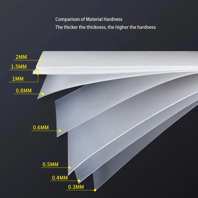 

Translucent Frosted Polypropylene Sheet PP Plastic Panel 0.3 0.5 1 2 3mm Thick Standard Sizes 100x100 200x200 210x297mm
