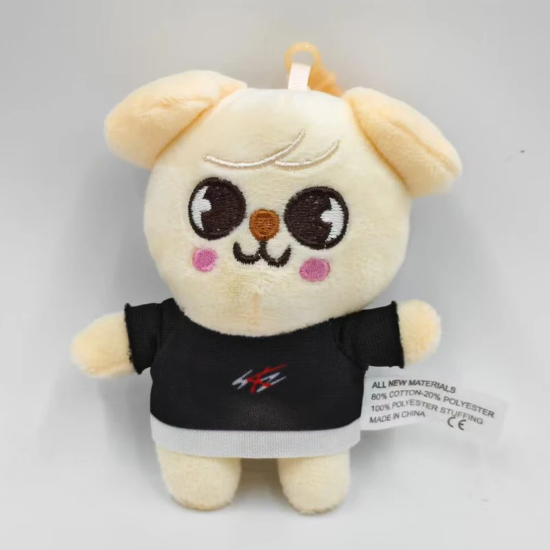 Kpop Skzoo أفخم لطيف مختلف الشكل الكلب أفخم المفاتيح قلادة صغيرة الاطفال اللعب على ظهره الشنق الحيوانات حلقة رئيسية هدية عيد ميلاد