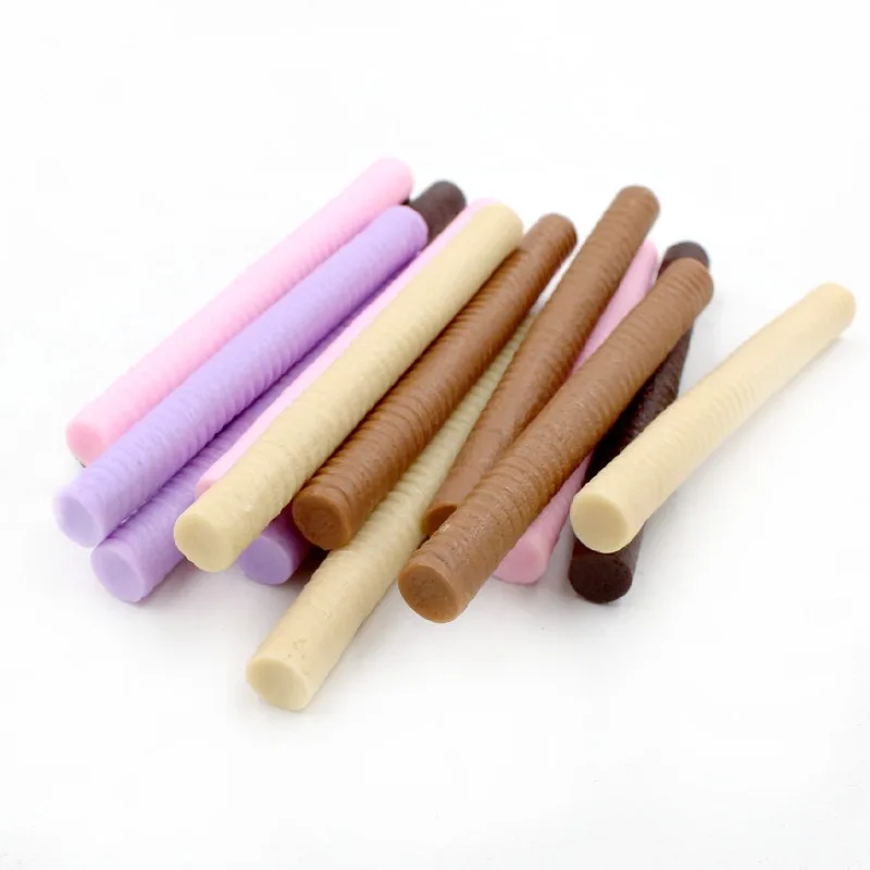 PVC Simulation Chocolate Stick Cake Roll Fake Cake Food Model Photography Props Dessert Shop Ornament Kids Toys Home Decor