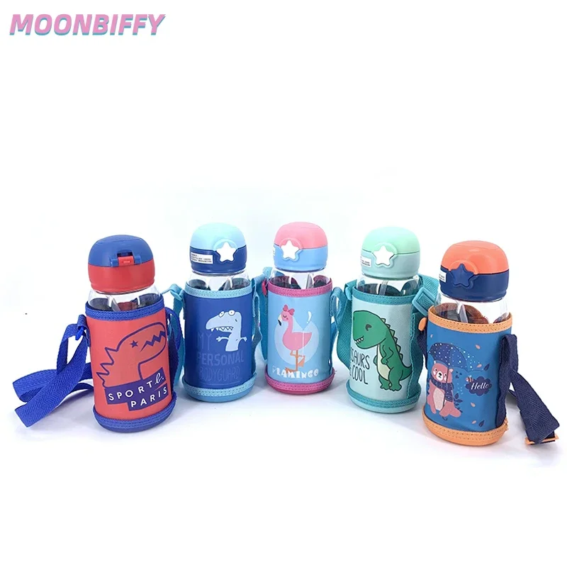 

Children's Cups Biberones Kids Water Sippy Cup with Bag Baby Feeding Cups with Straws Leakproof Water Bottles Outdoor Portable