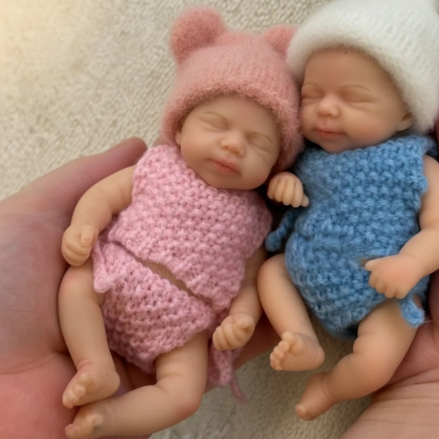 6-Inch Silicone Toy In 3 Different Clothes Handmade Washable Realistic Mini Reborn Doll, Anatomically Accurate, Ideal Gifts