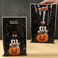 10/25/50pcs Halloween Gift Bags Happy Halloween Party Candy Cookie Bags Decor Pumpkin Ghost Packaging Bags HalloweenSuppliesr ﻿