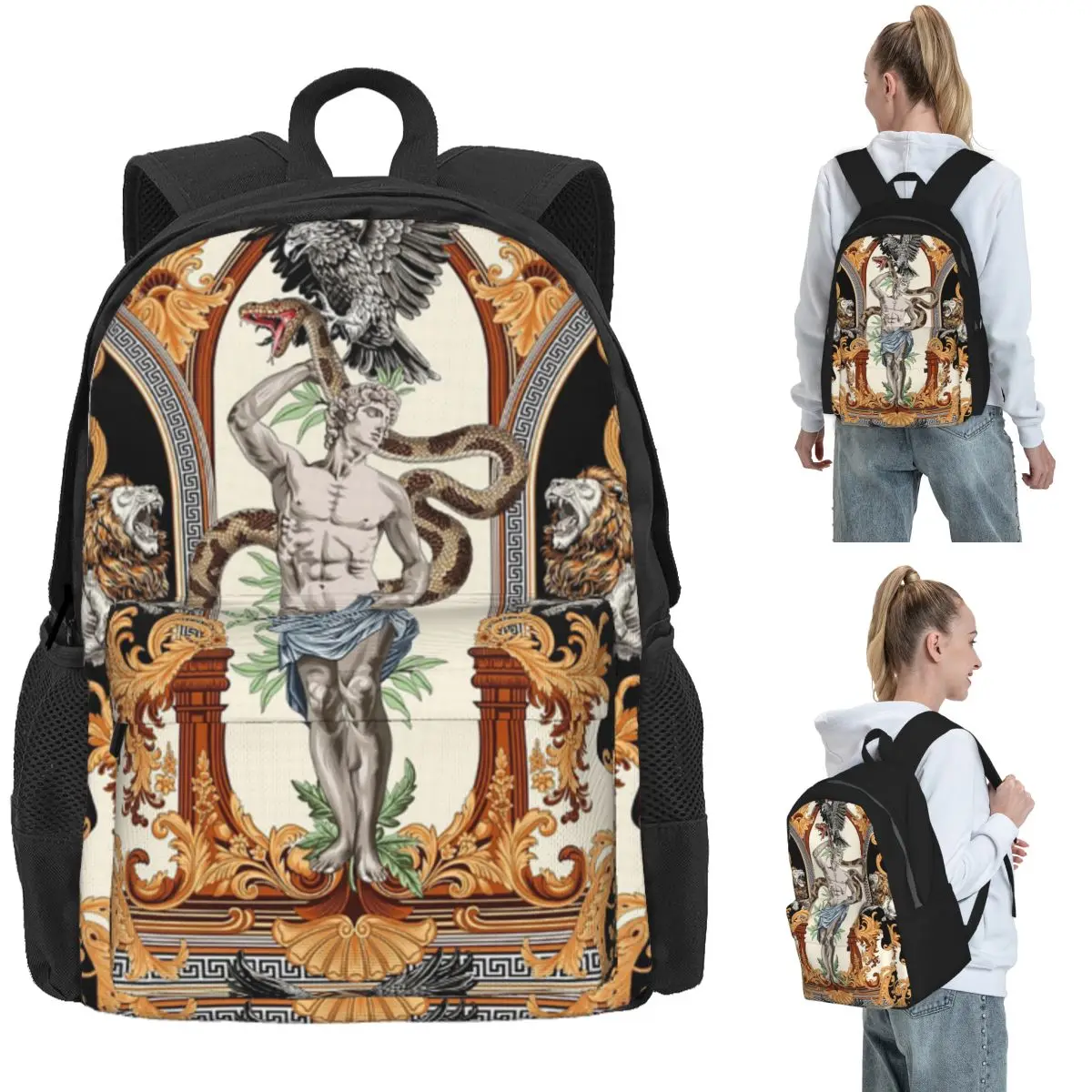 

Depiction Of Apollo Ancient Greek Mythology Backpack Daypack Large Capacity BookBag School Bag Shoulder Bags for Men Women