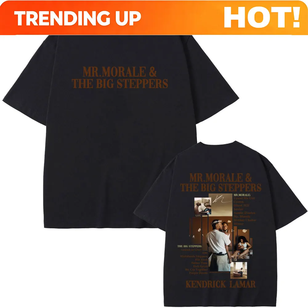 Kendrick Lamar Mr Morale & The Big Steppers T-shirt Men Hip Hop Fashion Pop Music T Shirts Men's Casual Cotton Vintage T-shirts