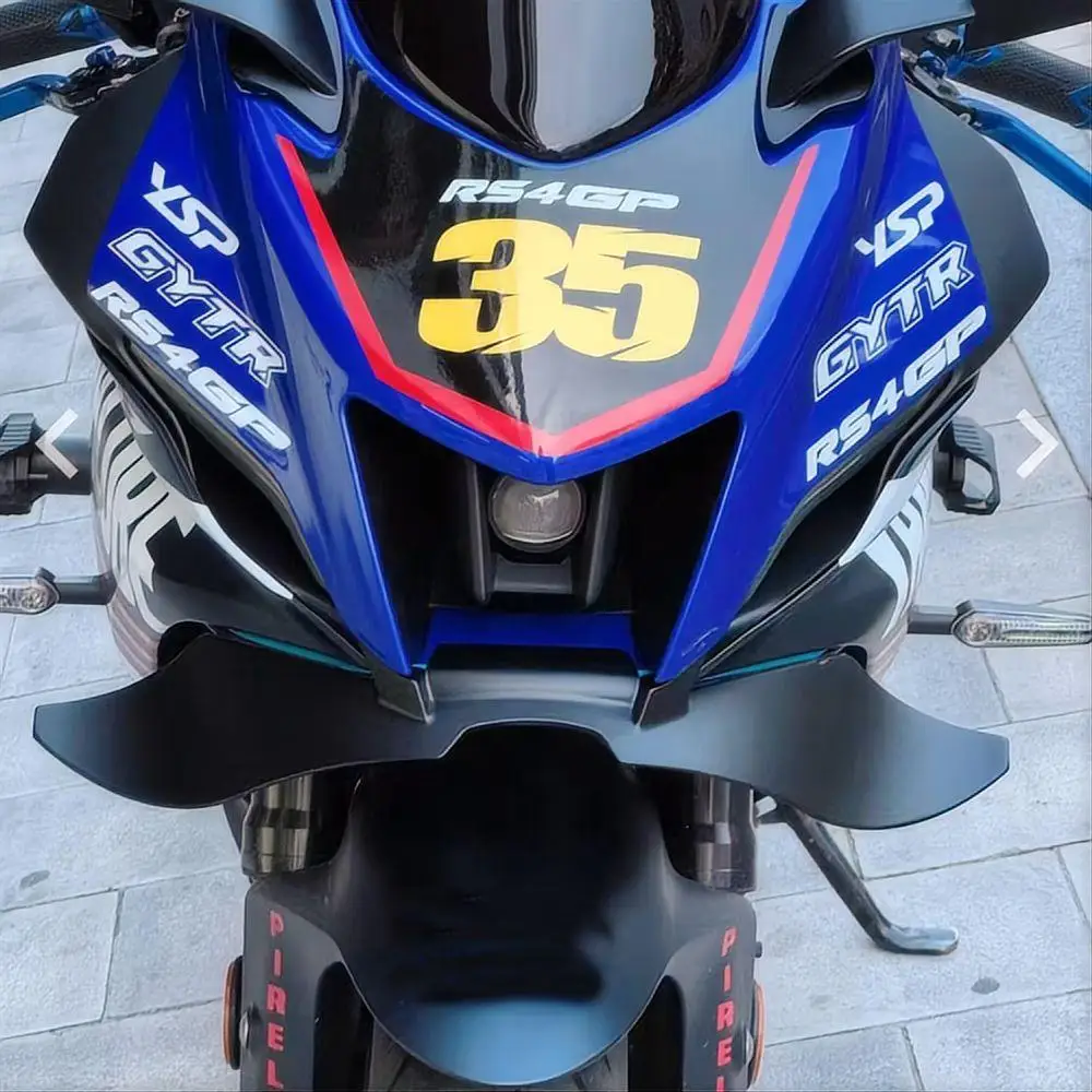 For YZF R7 2025 Motorcycle Downforce Naked Frontal Spoilers Winglet Aerodynamic Wing Front Spoiler Kit R7 2022-2025