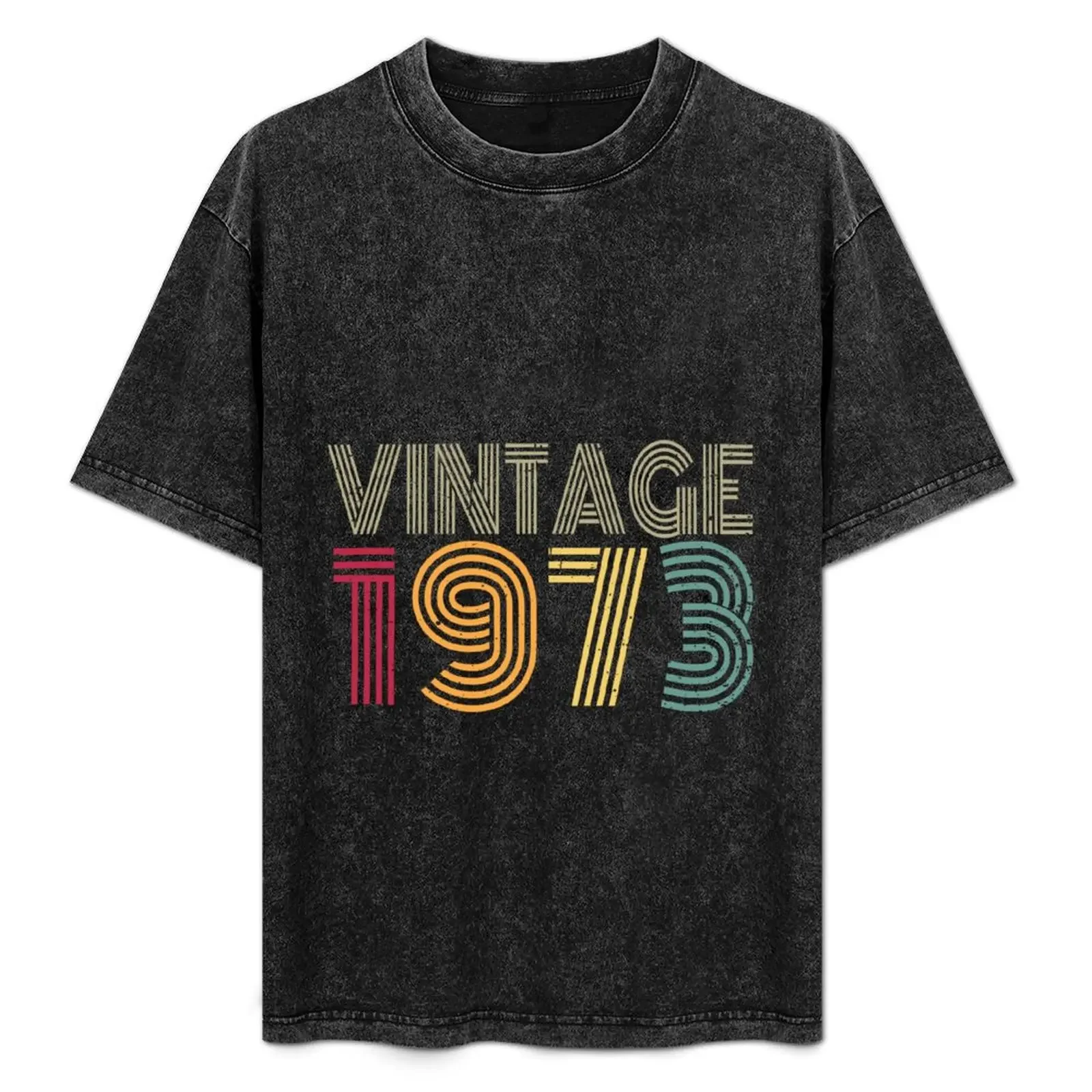 

49th Birthday Gift Year Anniversary Vintage 1973 T-Shirt Streetwear Print Tee Shirt