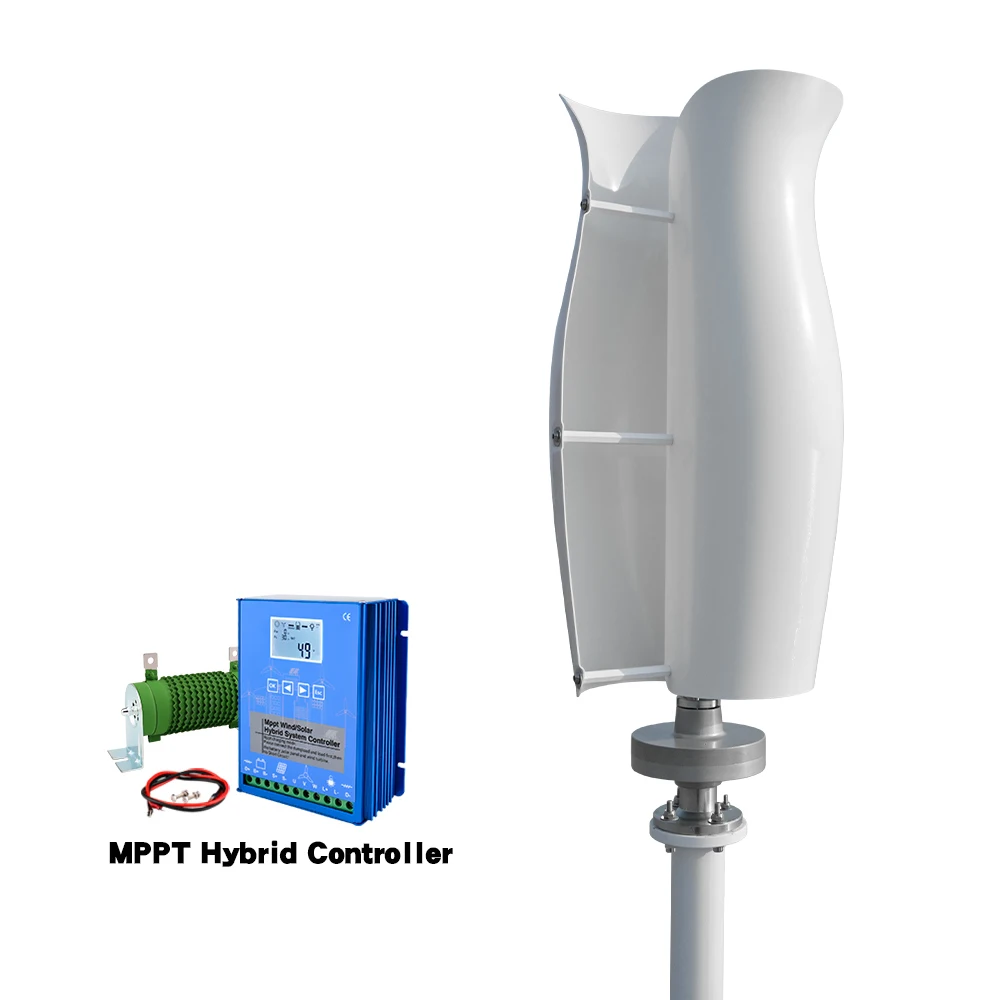 Polen Levering 5000W Verticale Windturbine 12V/24V/48V Lage Snelheid Permanente Magneet Generator Met Gratis Oplaadcontroller