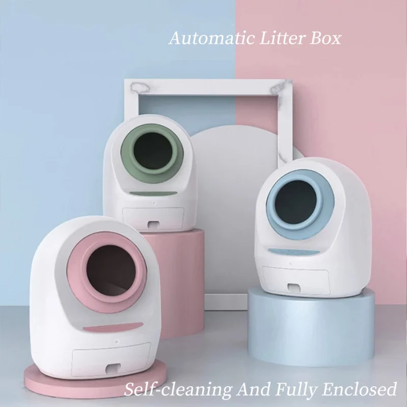 

MEET Pet Cat Litter Box APP Smart Automatic Fully Closed Large Self Cleaning Sand Toilet Rotary Training Detachable Bedpan
