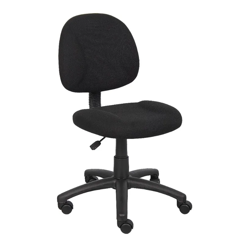 Basics Adjustable Office Task Chair without Arms, Black