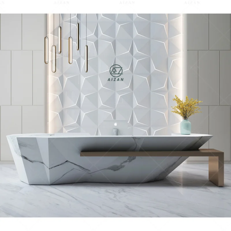 مخصص. مكتب استقبال رخامي بحجم مخصص مكتب استقبال مخصص عالي الجودة لمتجر الشركة