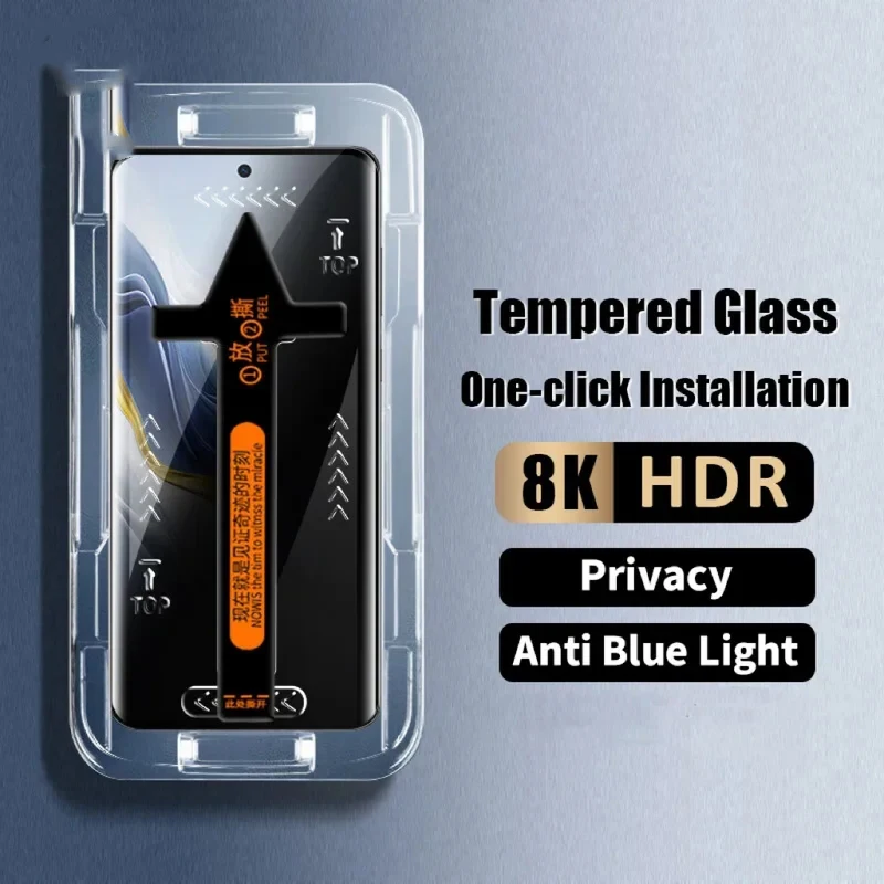 Anti Glare Tempered Glass For Samsung Galaxy S23 S22 Ultra S24 S21 plus Automati instaler Privacy Anti Spy Peep screen protector