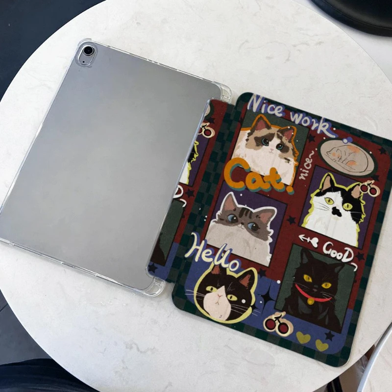 

Чехол для планшета Smart Cover для Ipad 8-го поколения Чехол 10,9 10-го поколения IPad Air 6 11 2024 Мягкий чехол из ТПУ с гнездом для ручки для 아이패드 케이스