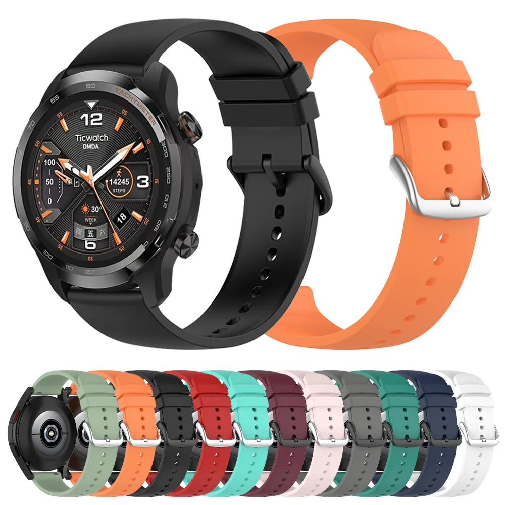 Cinturino sportivo cinturino in Silicone 22mm 20mm per TicWatch Pro 3 Ultra E3 E2 S2 Pro X GTW 2021 braccialetto Smartwatch donna uomo Correa
