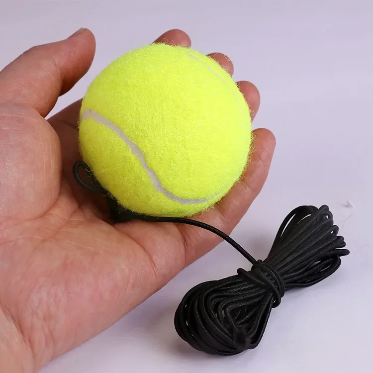 Pelota de entrenamiento de tenis profesional de playa con cuerda elástica, pelota de práctica de rebote con cuerda, pelota de tren de tenis portátil