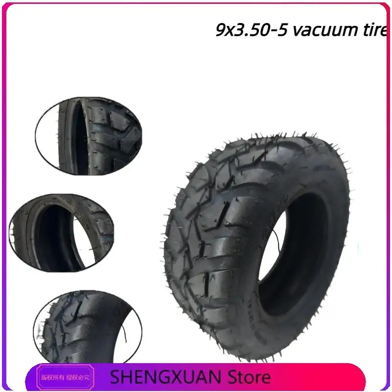 9x3.50-5 Electric Scooter Vacuum Tire 9 Inch For Mountain Skateboard Snow Sweeper Tubeless Off-road Tire Dirt Bike Accessor Hot