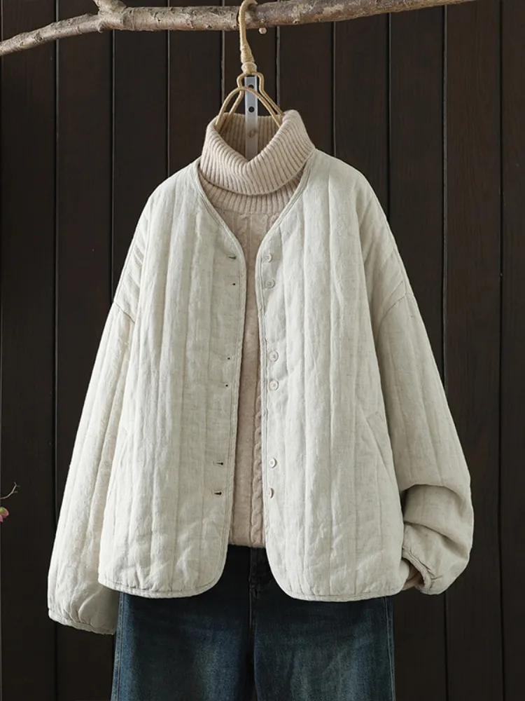 

Casual Lightweight Pink Quilted Collarl Jaet Women's Winter Small Size Cotton Filling Warm Leisure Cotton Top