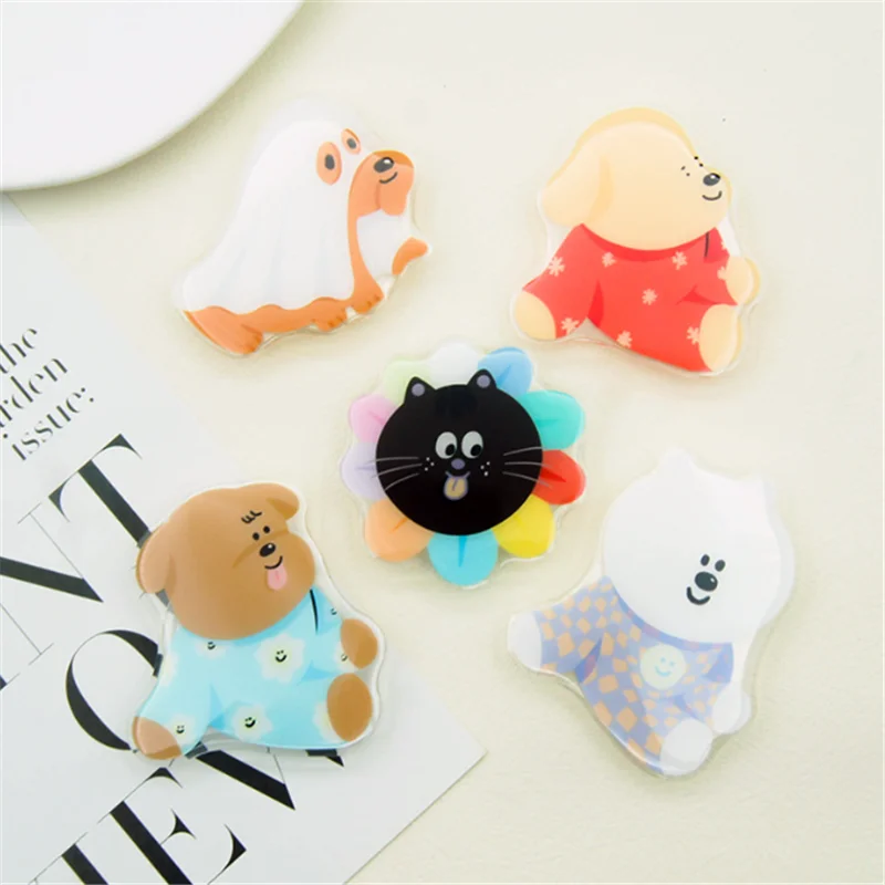 Dog Cat Bear Mobile Phone Holder Stand Cute Fold Finger Shrink Grip Bracket Accessories Socket For iPhone 13 14 Xiaomi