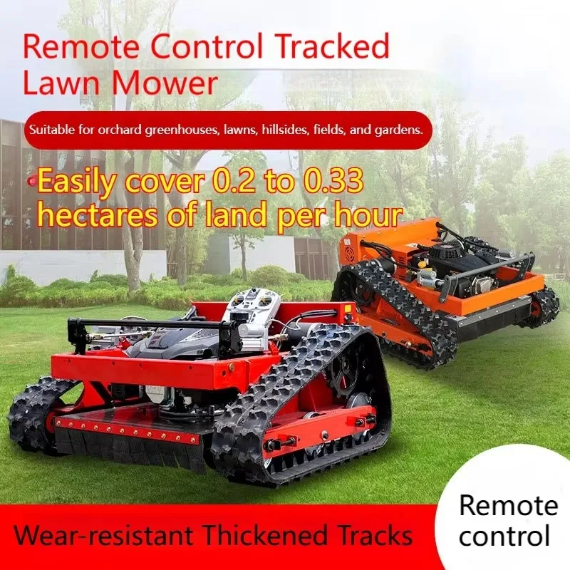 Remote control robot crawler mower all-terrain remote control crawler mower four-stroke
