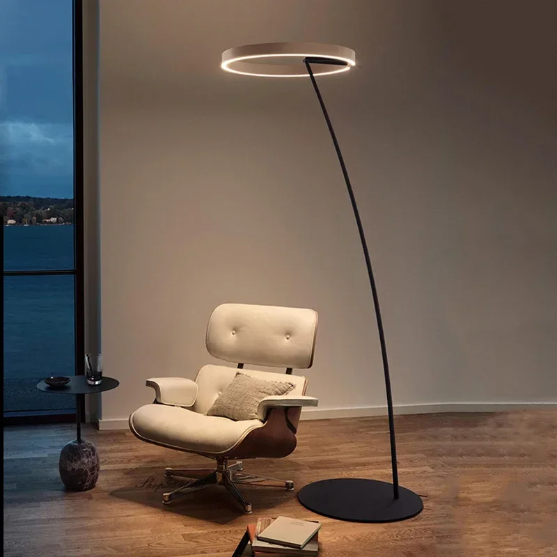 Imagem -04 - Nordic Led Fishing Floor Lamp Simples Art Tall Standing Lamp Decoração Interior Sala de Estar Villa Quarto Hotel Designer