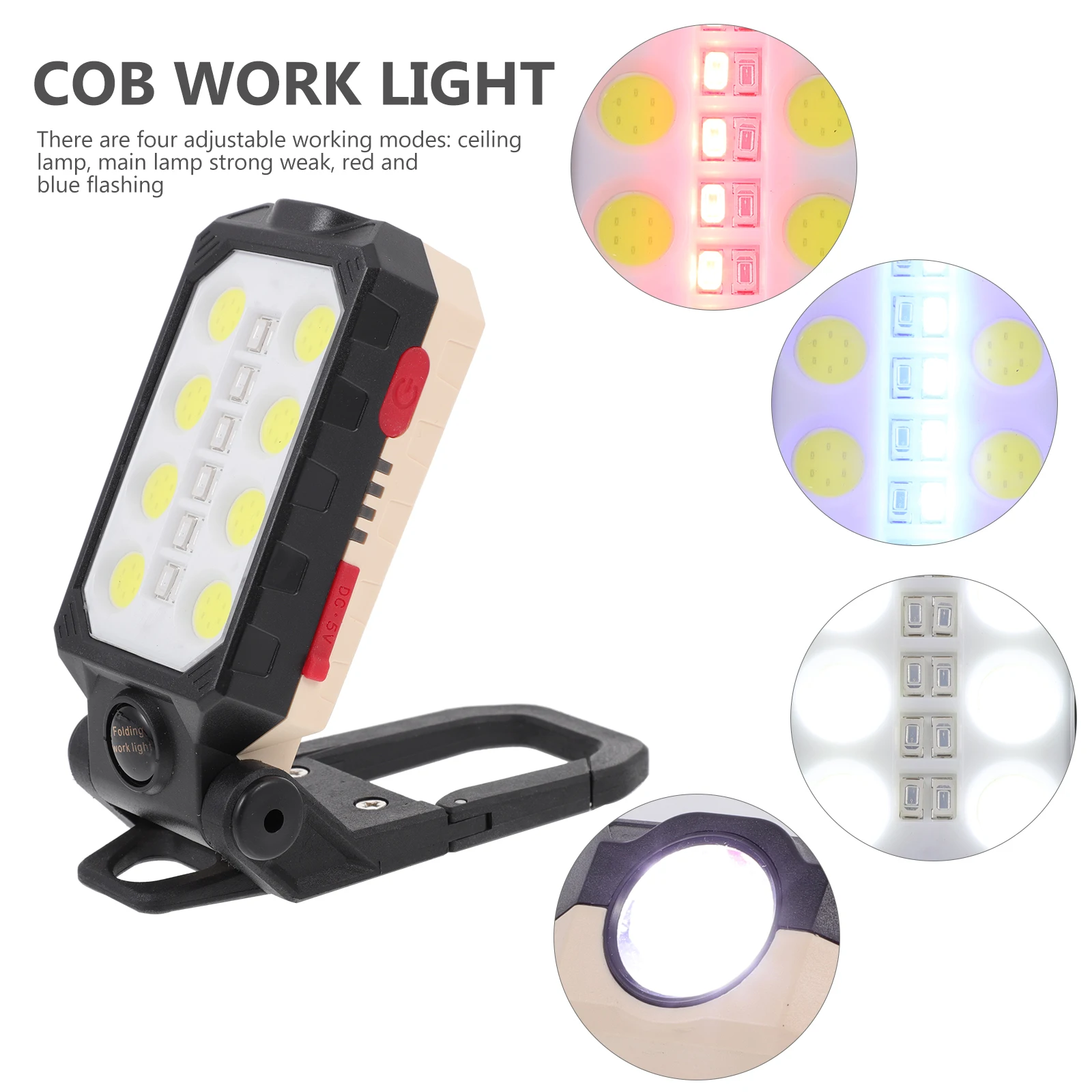 

USB Charging Work Light LED Camping Outdoor Rechargeable Lights Lamp for Foldable