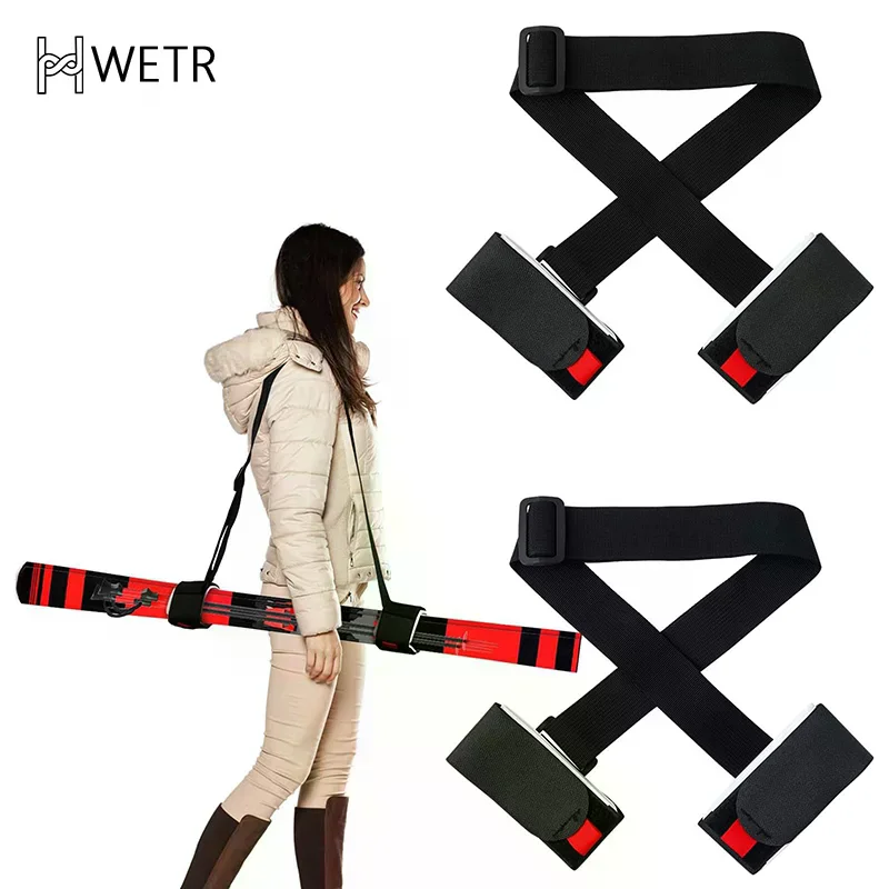 

Нейлоновая лыжная палка, переноска для рук, ремни с ручкой для ресниц, регулируемая петля с крючком, защитный черный нейлоновый ремень для лыжной ручки