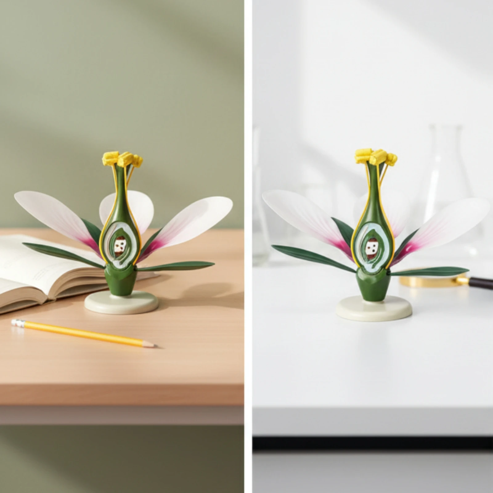 Peach Blossom Anatomy Model Hands-on Flower Anatomy Model 3D Realistic for Teachers, School