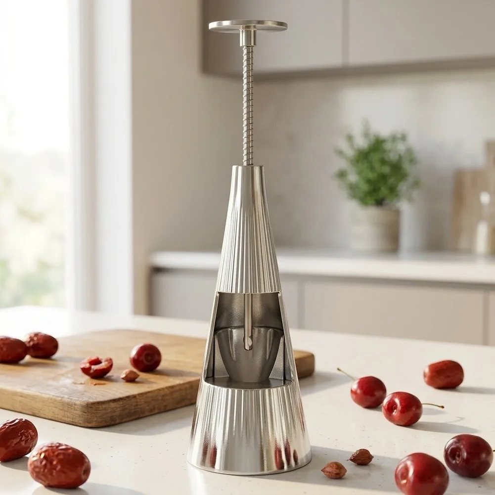 Aluminum Alloy Press-Type Jujube=Pit Remover For Dried Red Dates And Plums Safe Stable Kitchen Core Extractor Tool For Kitchen