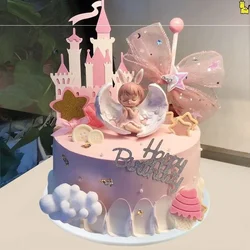 Simulation Fruit Cake 6/8 Inch Fake Cake Model Food Dessert Props Sweet Table Window Girl Boy Birthday Ornament Party Home Decor