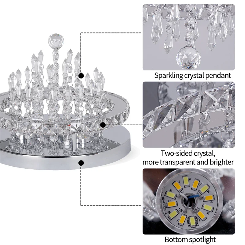 الحديثة K9 الفاخرة كريستال مصباح السقف الذكية Led غرفة المعيشة الطعام قلادة ضوء الثريا التحكم عن بعد ديكور معلق Luminai