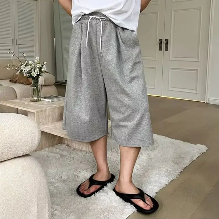 Men's Lightweight Silk-Feel Suit Shorts: Breathable, Soft Loose-Fit Casual Shorts Pants Pockets Casual Minimalist Commute-Friend