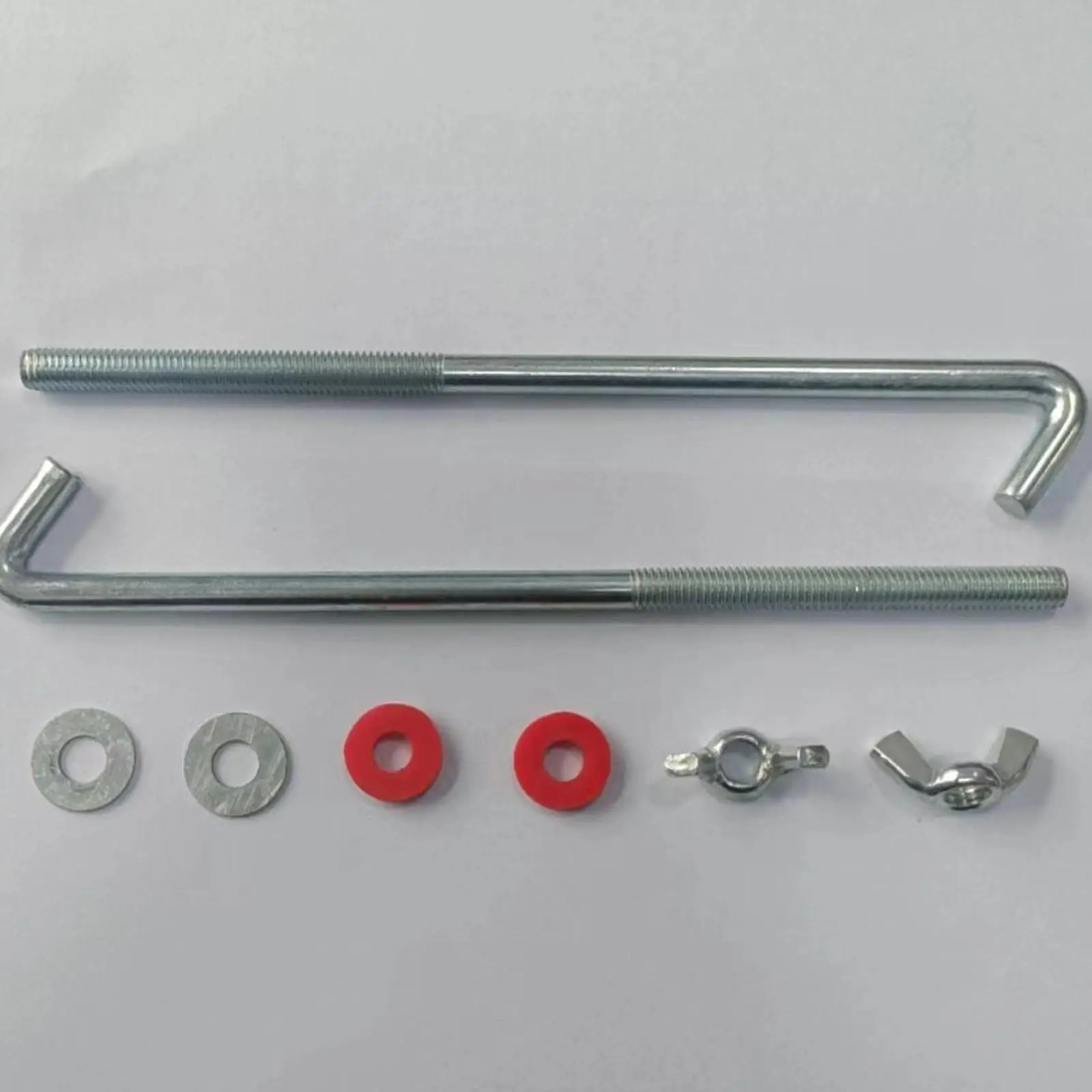 Galvanized Iron Car Battery Holder J Hook Bolt Set Secure Mounting Bracket for Auto and SUV Applications
