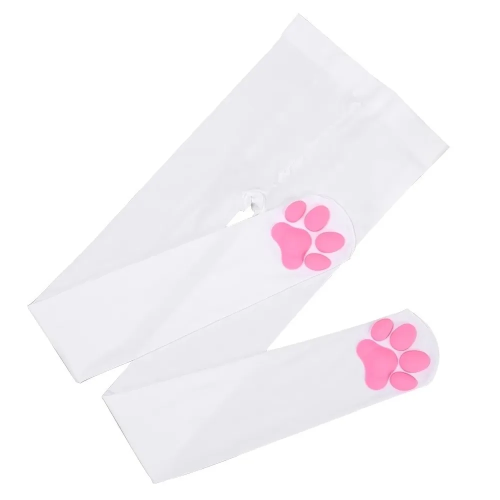 

Cat Girl Cute Style Cat Paw Pad Stockings Long Length Harajuku 3D Cat Claw Pantyhose Gothic Lolita Female Long Socks Women
