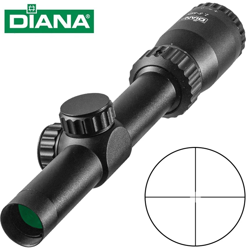 

Охотничий винтовочный оптический прицел DIANA 1,5-5X20 для наружного применения, прицеливание плотной точки, дифференциация линии, внутренний короткий оптический прицел для винтовки
