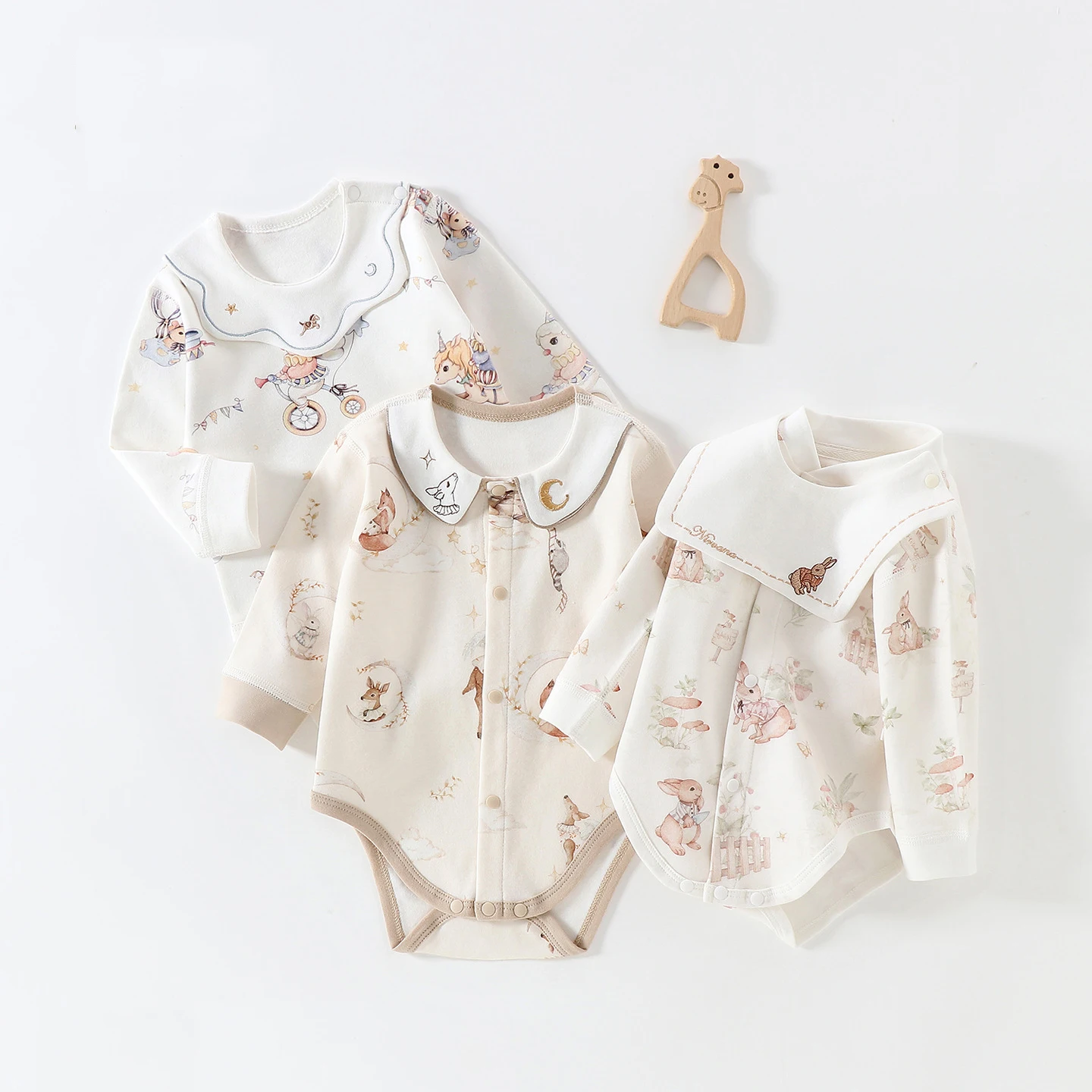 2026 Spring Baby Clothes Female Baby Collar Onesie High Quality Female Baby Jumpsuit Crawler Suit