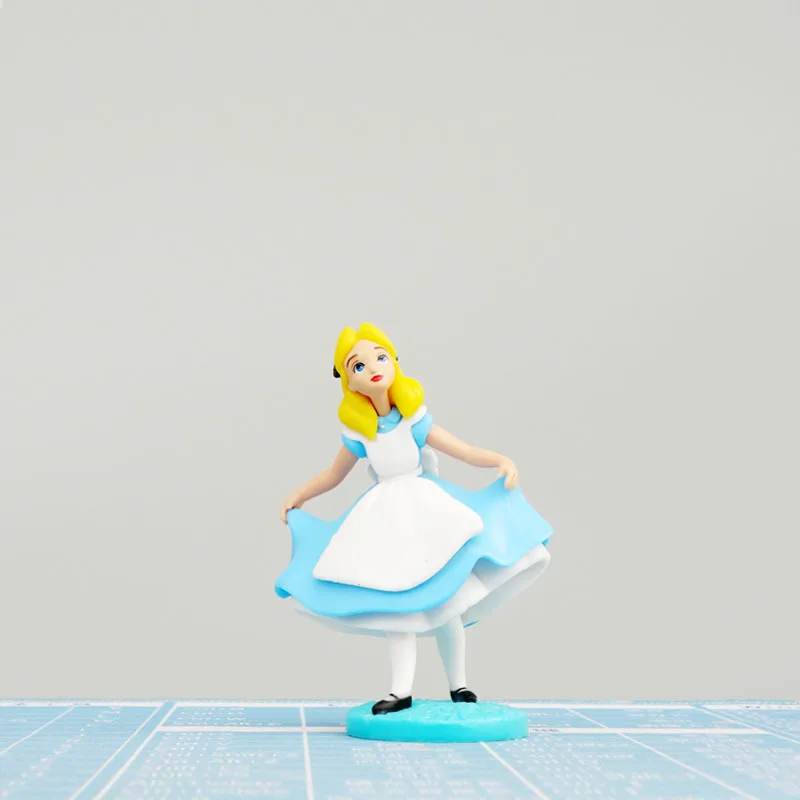 6-10 سنتيمتر 6 قطعة/الوحدة أليس في بلاد العجائب شيشاير القط الأبيض أرنب كعكة سيارة مكتب الديكور الشكل اللعب