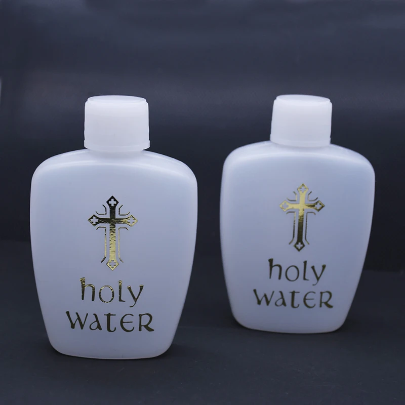 1 confezione da 60ml Creative Jesus Cross Pattern Holy Water Bottle robusto portatile durevole Prime Church Holy Water Bottle