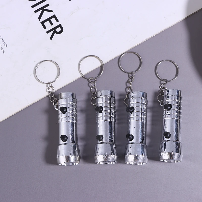 1/5/10Pcs 2 In 1 Mini LED Keychain LED Torch Light And UV Purple Flashlight Keyring For Money Detector Mini Pocket Torches