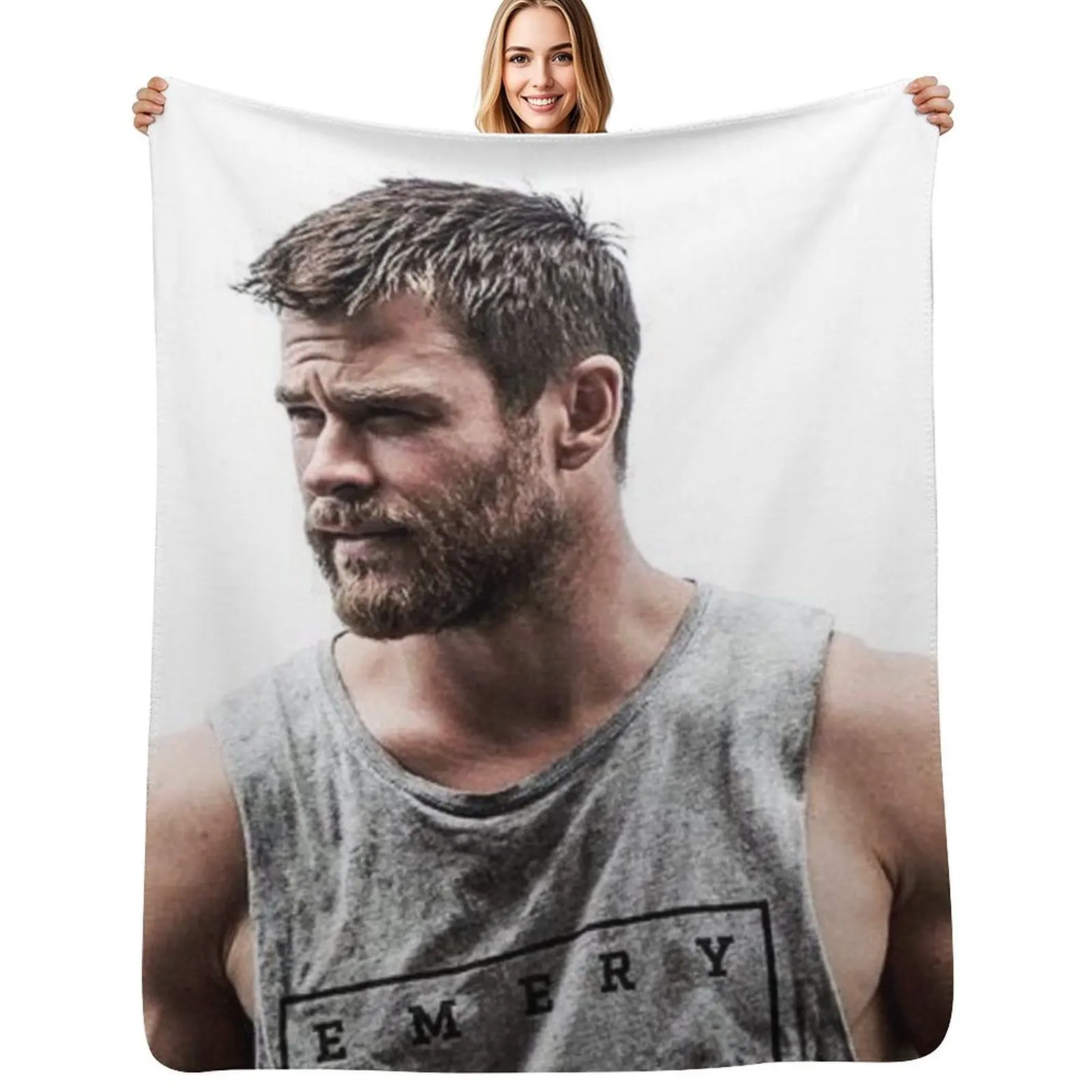 كريس هيمسوورث رمي بطانية أريكة عملاقة لحاف دافئ بطانيات مزخرفة #1