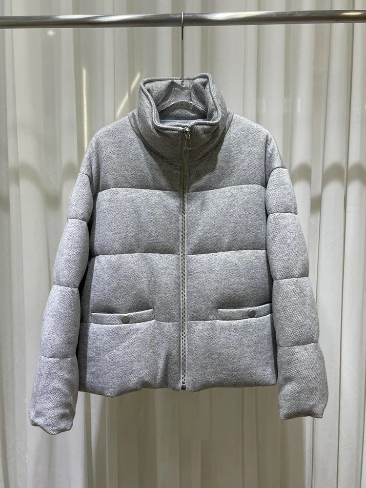 New Women Wool Jackets Winter Warm Goose Down Jacket Cashmere Thick Female Outwear Coat Puffer Jackets