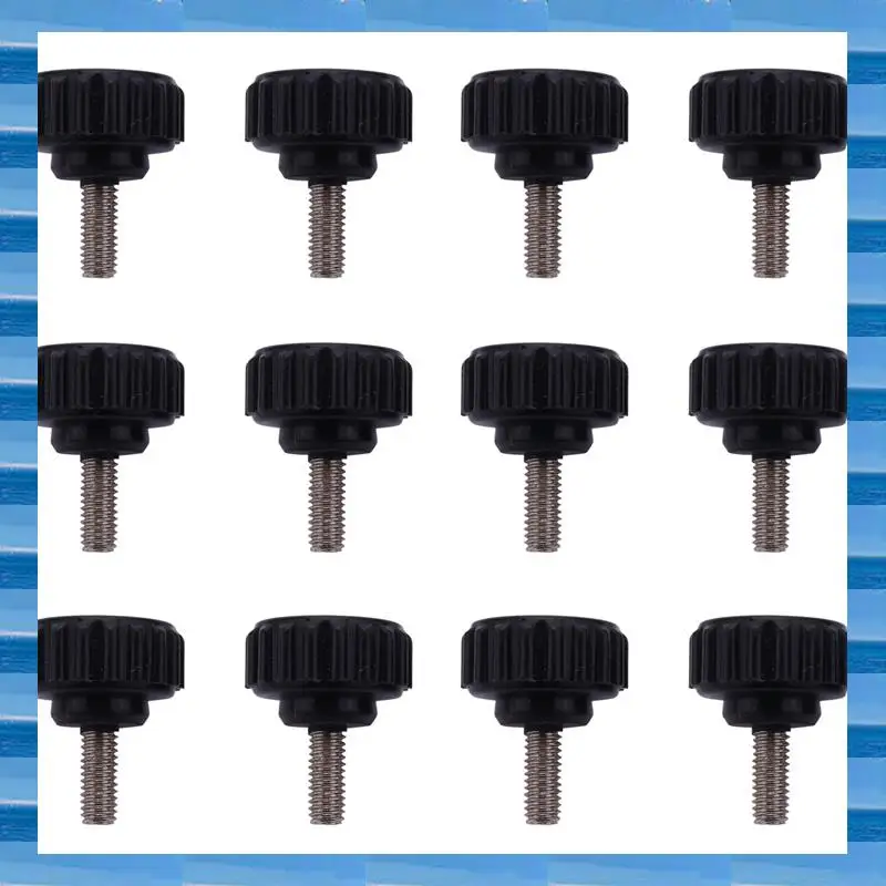 

AT53 X 10Mm Round Head Screw On Thumbscrews Knurled Clamping Knob 12 Pcs