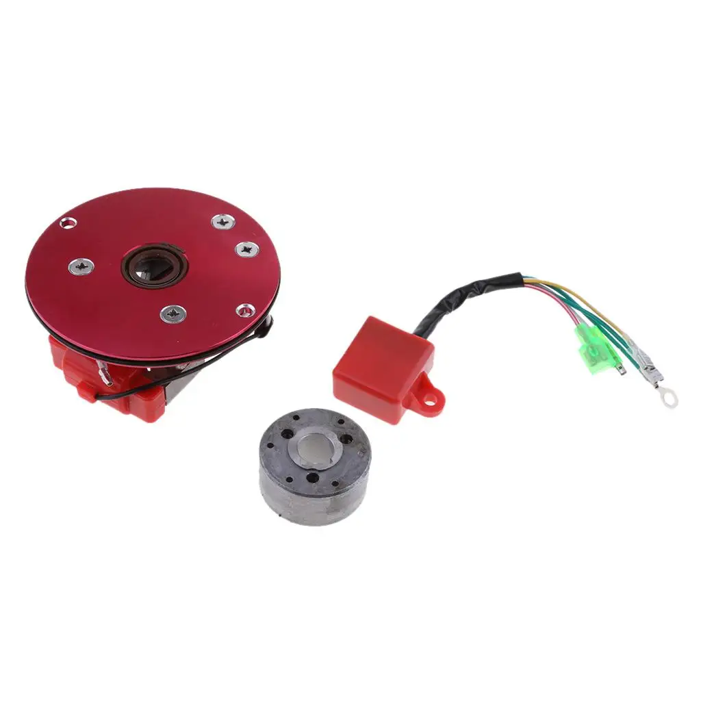 

Red Racing Magneto Stator Rotor Kit CDI Unit Fit for Lifan ATV Dirt Bike 110 140