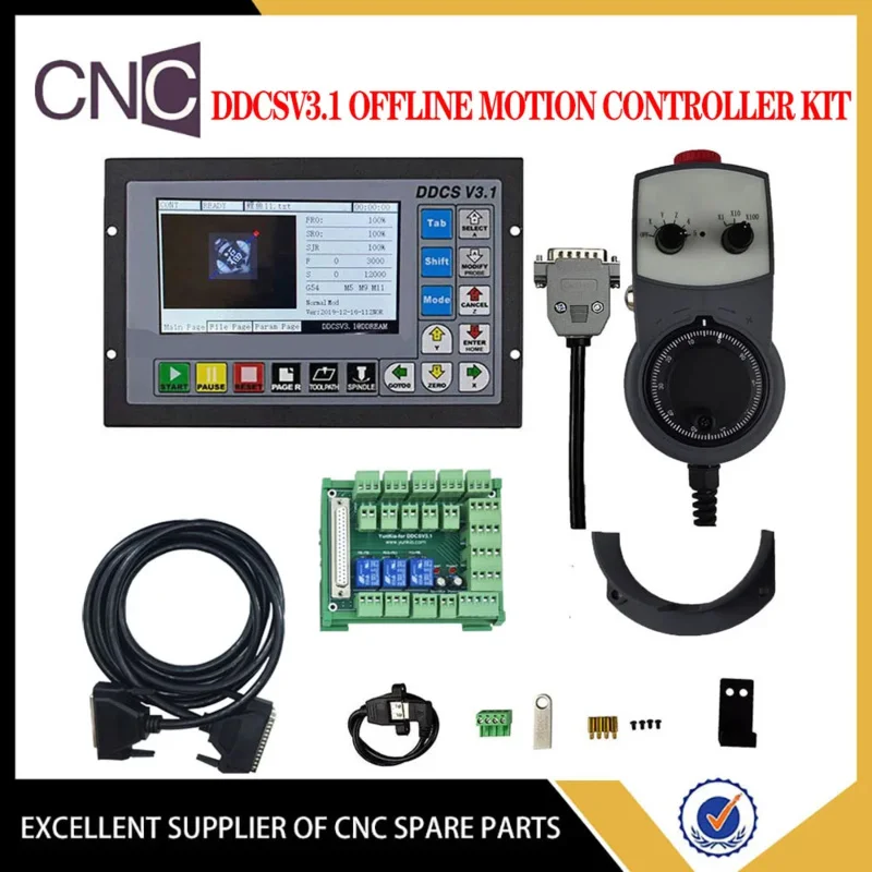 Upgraded version of ddcsv3.1/4.1 3-4-axis cnc controller electronic handwheel offline motion control system instead of mach3